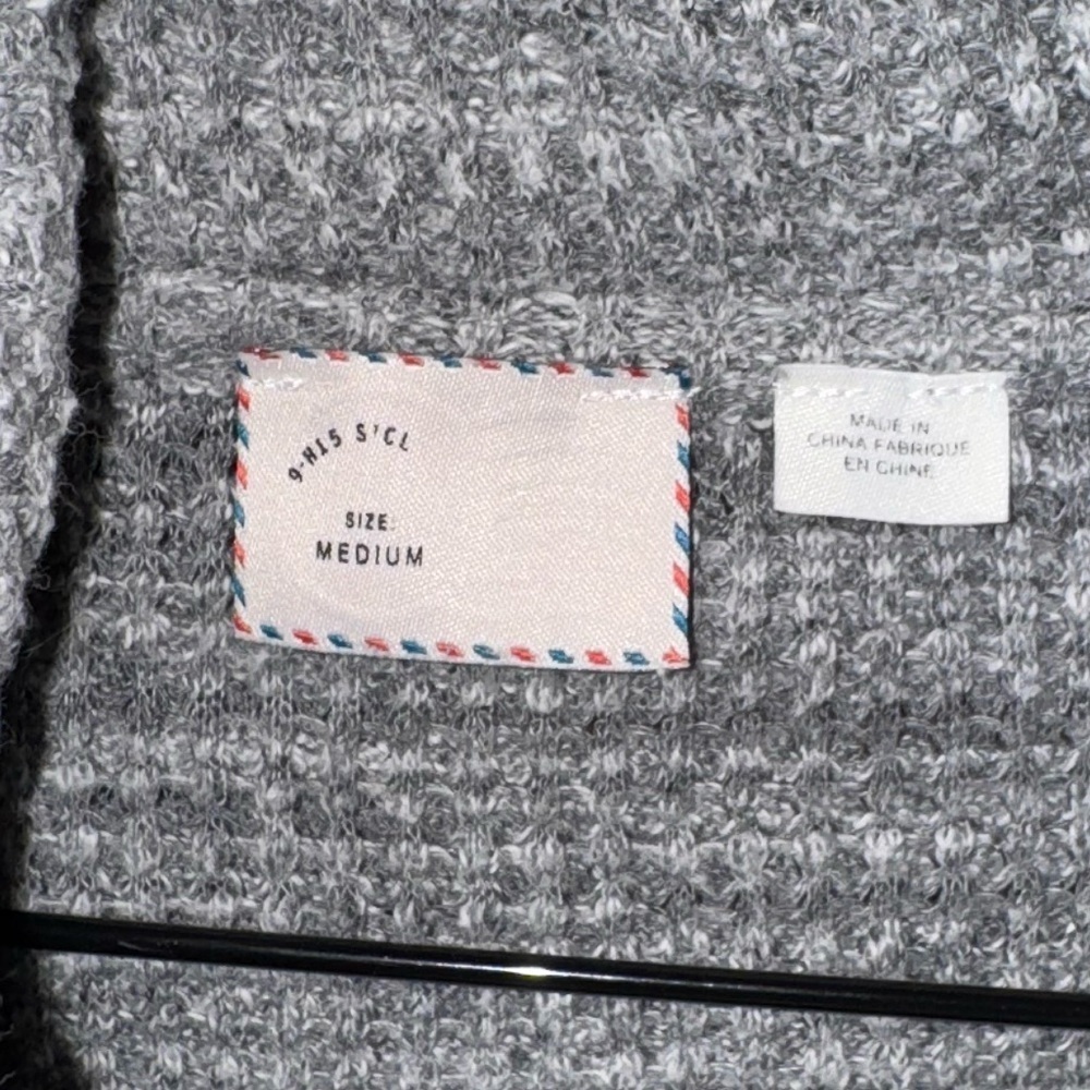 Anthropologie Postmark Heather Gray Cowl Neck Sweater Flounce Hem Size Medium - Picture 6 of 6
